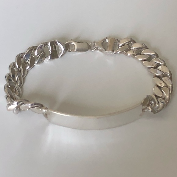Hand Crafted Other - Id bracelet handmade 925 silver cuban link chain